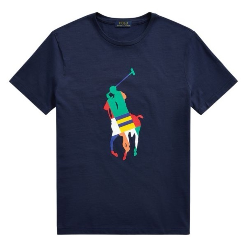 POLO RALPH LAUREN Classic-Fit Big Pony Jersey T-Shirt youth boys small.
